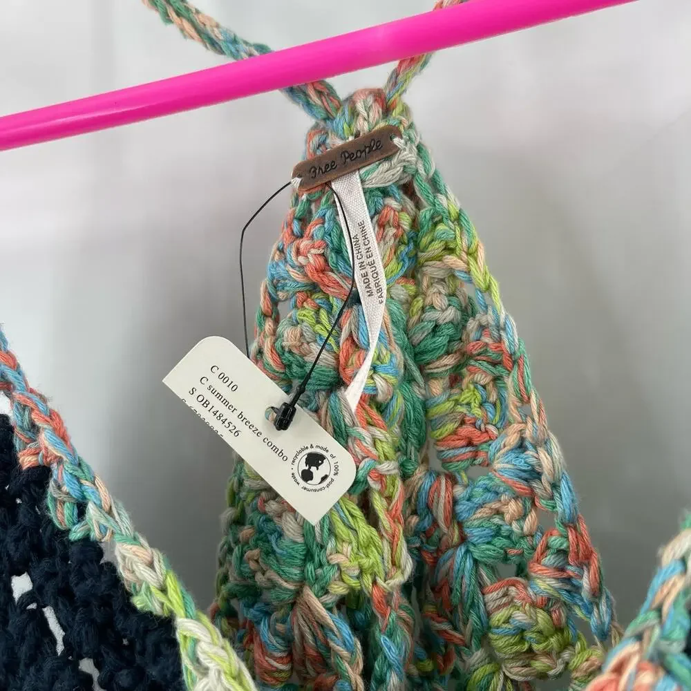 FREE PEOPLE Crochet Tank Size Small Swim Up Summer Breeze NWT Beach Travel
